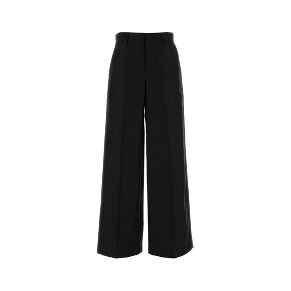 Alberta Ferretti Women Black Wool Blend Wide-Leg Pant